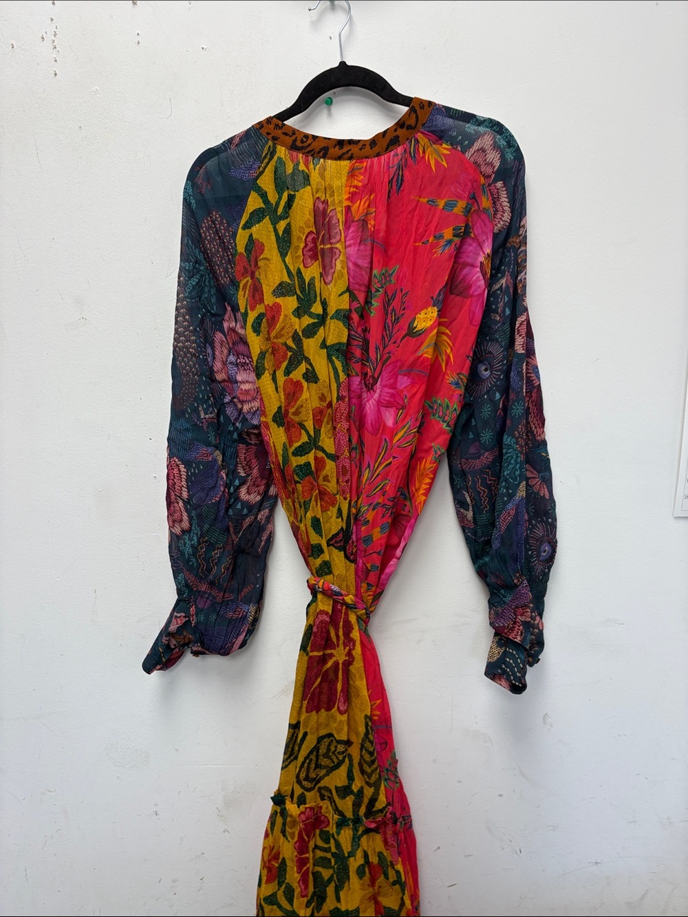 FARM RIO Mixed Prints Button Down Maxi Dress In Mix Print - Picture 7 of 7